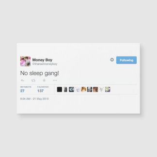 @theralmoneyboy magnetisch visitekaartje