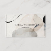 Therapeut Abstracte serene Waterverf Visitekaartje (Voorkant)