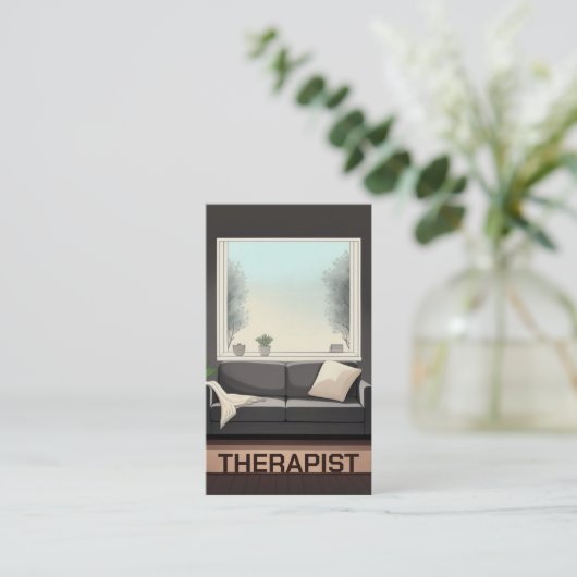 Therapeut bank visitekaartje (Staand voorkant)