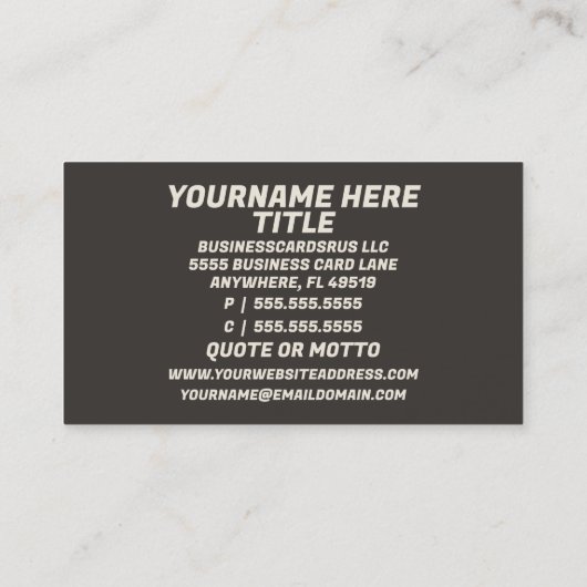 Therapeut bank visitekaartje (Achterkant)