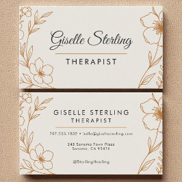 Therapeut Botanisch Taupe Koper Sophisticated Visitekaartje