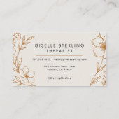 Therapeut Botanisch Taupe Koper Sophisticated Visitekaartje (Achterkant)