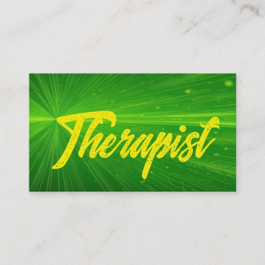 Therapeut Bright Green Visitekaartje (Voorkant)