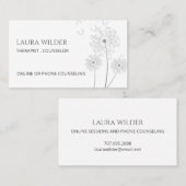 Therapeut Counselor Bloemen in de wind Visitekaartje (Voorkant / Achterkant)
