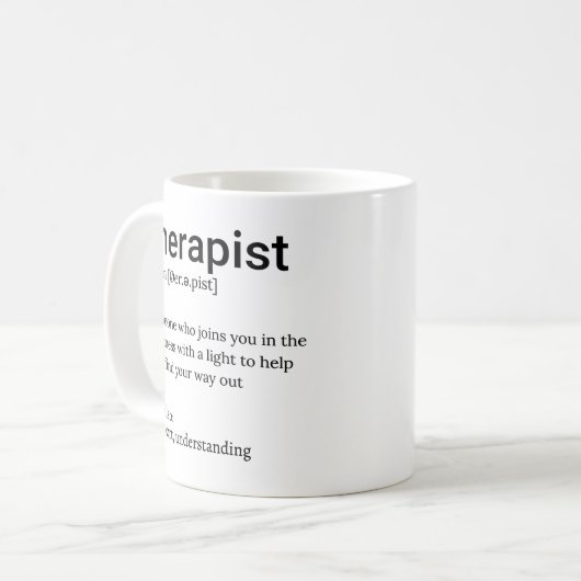 Therapeut Definitie, Psycholoog Geestelijke Gezond Koffiemok (Voorkant links)
