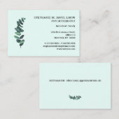 Therapeut Eucalyptus Groen Euro Visitekaartje (Voorkant / Achterkant)
