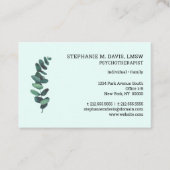 Therapeut Eucalyptus Groen Euro Visitekaartje (Voorkant)