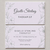 Therapeut Floral Lila Paarse Healing Elegant Visitekaartje