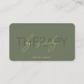 Therapeut Fysiotherapeut Elegant Sage Groen Visitekaartje (Voorkant)