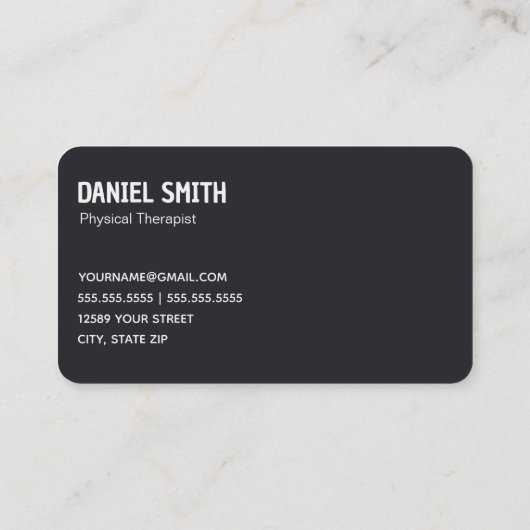 Therapeut Fysiotherapie Visitekaartje (Achterkant)