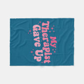 Therapeut Gaf Twee Ontwerp Op Fleece Deken (Voorkant (Horizontaal))