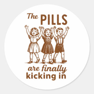 Therapeut Geestelijke Gezondheid Angst De Pillen E Ronde Sticker