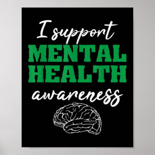 Therapeut Gift Ik steun Geestelijke Gezondheid Bew Poster