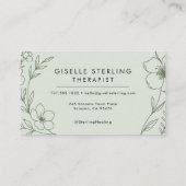Therapeut Holistische Botanische Wijze Groen Moder Visitekaartje (Achterkant)
