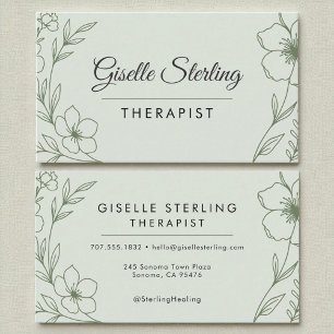 Therapeut Holistische Botanische Wijze Groen Moder Visitekaartje