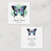 therapeut holografen squa , die een handjevol mann vierkante visitekaartje (Voorkant / Achterkant)