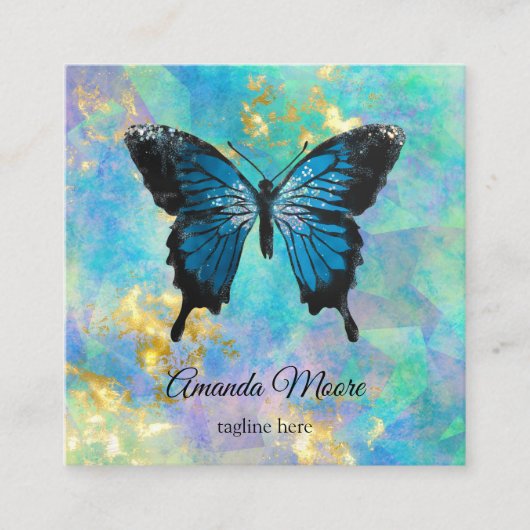 therapeut holografen squa , die een handjevol mann vierkante visitekaartje (Voorkant)