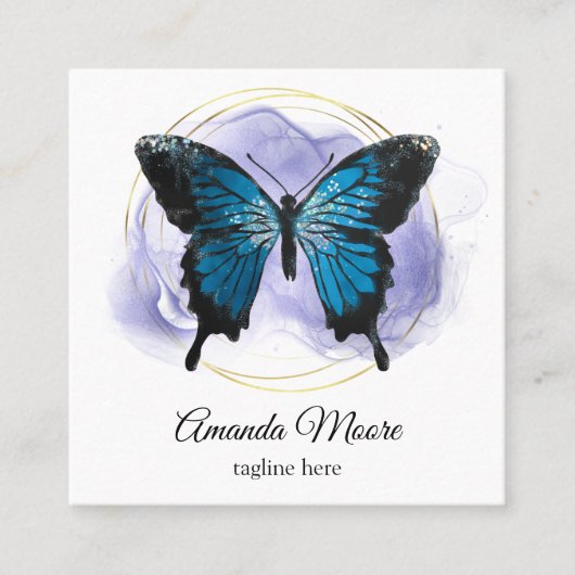 therapeut holografen squa , die een handjevol mann vierkante visitekaartje (Voorkant)