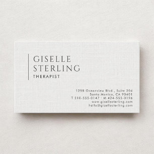 Therapeut Linen Wit Visitekaartje