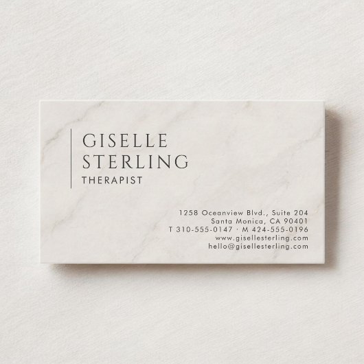 Therapeut Marble Steen Visitekaartje