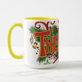 Therapeut-mok met leuk feestelijk ontwerp voor pro mok
