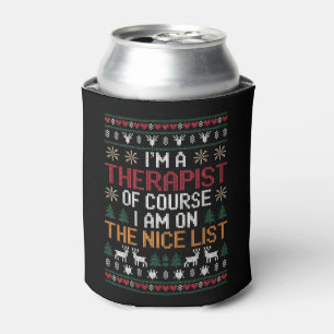 Therapeut op de fijne lijst Kerst trui Xmas Blikjeskoeler