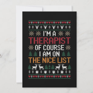 Therapeut op de fijne lijst Kerst trui Xmas Kaart
