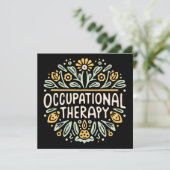 Therapeut op het werk kaart (Staand voorkant)