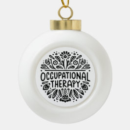 Therapeut op het werk keramische bal ornament