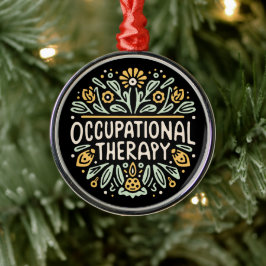 Therapeut op het werk metalen ornament