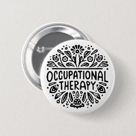 Therapeut op het werk ronde button 5,7 cm