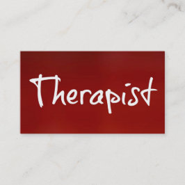 Therapeut rood Visitekaartje