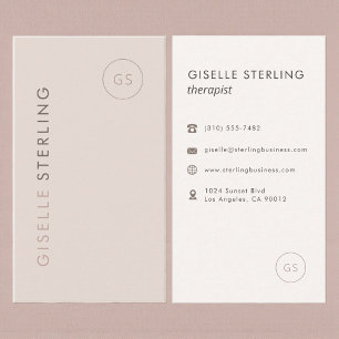 Therapeut Roze Minimalistische Moderne Luxe Visitekaartje