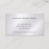 Therapeut Silver Metallic Professioneel Visitekaartje (Achterkant)