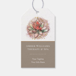 Therapeut Spa Succulente Yoga Genezende Hang Tag Cadeaulabel