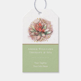 Therapeut Spa Succulente Yoga Genezende Hangtag Cadeaulabel