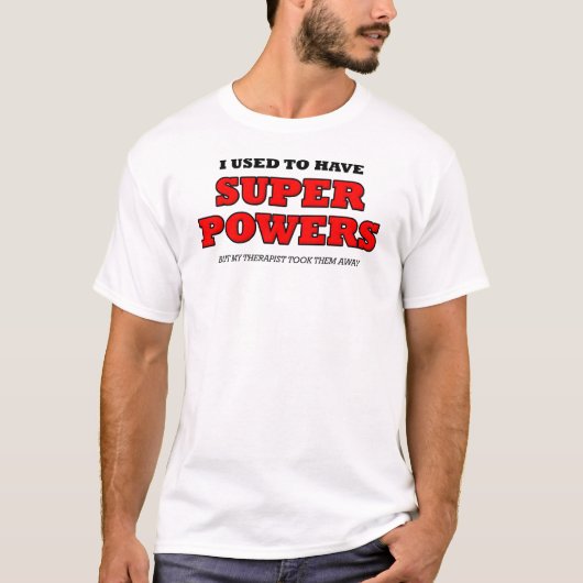 Therapeut Superkrachten Grappig T-shirt (Voorkant)