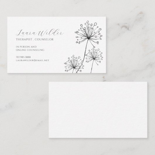 therapeut visitekaartje (Voorkant / Achterkant)