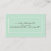 Therapeut Zen stenen, Witte Orchidee Groen Visitekaartje (Achterkant)