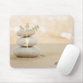 Therapeut Zen Stones Zand Gouden Boom Silhouet Muismat (Met muis)