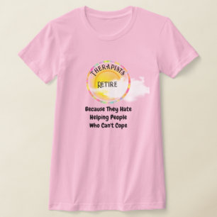 Therapeuten gaan met pensioen omdat T-shirt