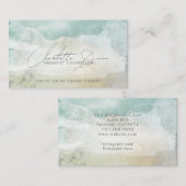 Therapeutenbegeleider Serene Abstract Handgeschrev Visitekaartje (Voorkant / Achterkant)