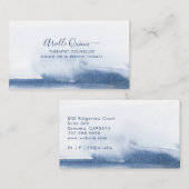 Therapeuteradviseur Serene Indigo Waterverf Visitekaartje (Voorkant / Achterkant)