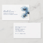 Therapeuteradviseur Serene Indigo Waterverf Visitekaartje (Voorkant / Achterkant)