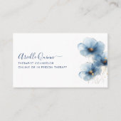 Therapeuteradviseur Serene Indigo Waterverf Visitekaartje (Voorkant)