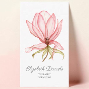 Therapeutisch Adviseur Roze Magnolia Visitekaartje