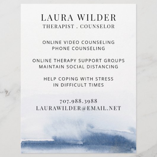 Therapeutisch counselor online of per telefoon fly flyer (Voorkant)