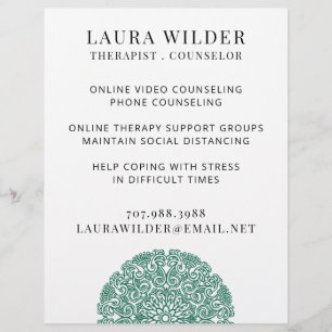 Therapeutisch counselor online of via de telefoon  flyer