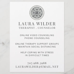 Therapeutisch counselor online of via de telefoon  flyer
