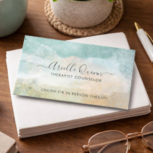 Therapeutisch Counselor Serene Abstract Waterverf Visitekaartje
